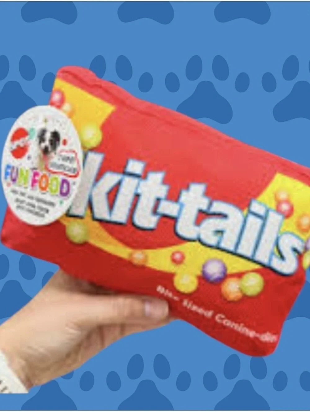Kit-tails Plush Dog Toy - Red
